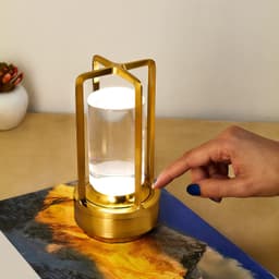 Crystal Lantern Lamp, Crystal Lantern Table Lamp, 3 Colors Rechargeable Cordless Led Lights For Restaurant / Bedroom Lights (1 Pc)