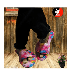LifeO Summer & Winter Woolen Fur Slipper for Woman