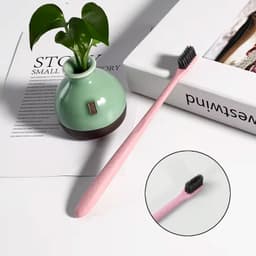 Soft Toothbrush With Toothbrush Cover Cleaner Scraper For Men And Women