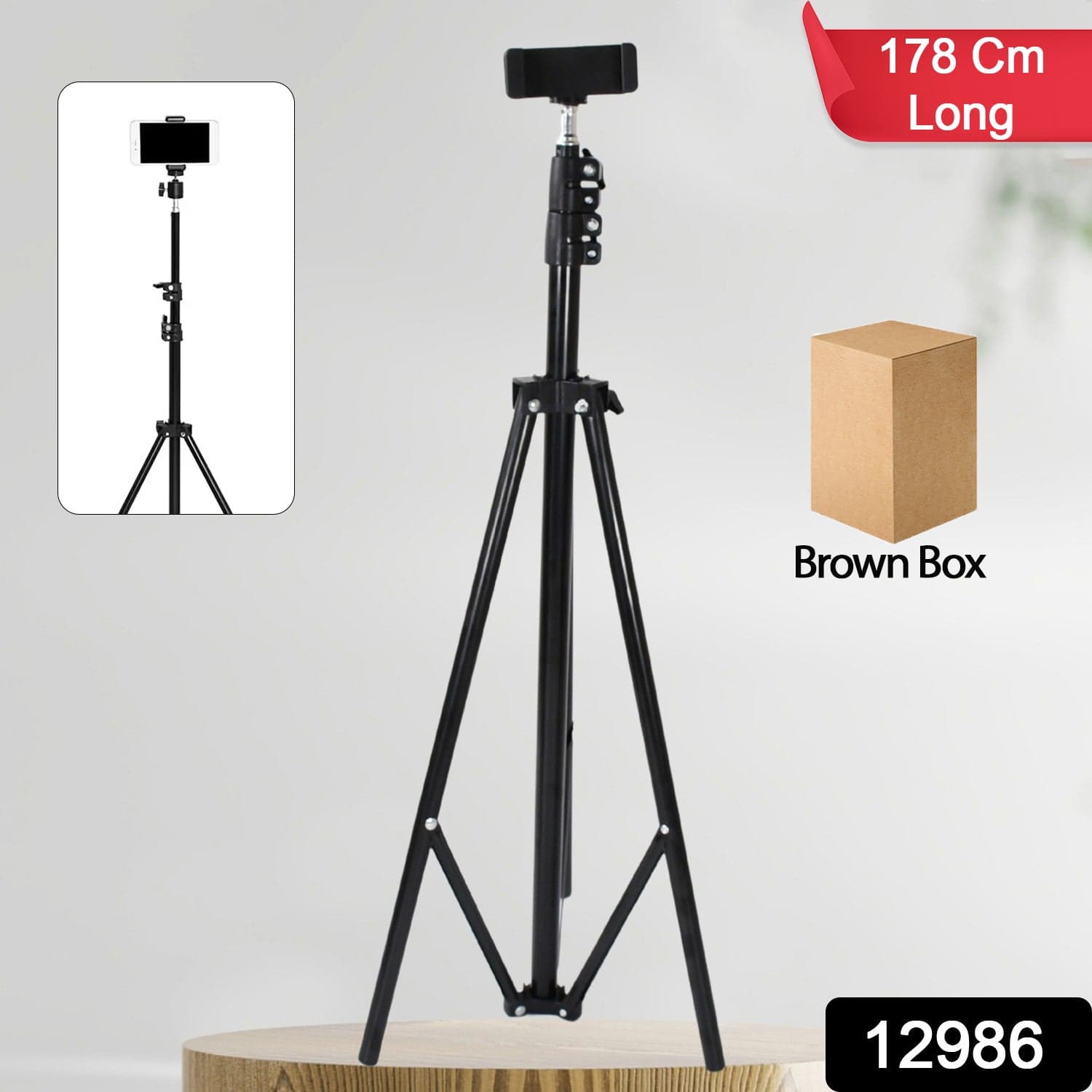 Professional Tripod for DSLR Photography (Max Height 178cm, Multi-Head, Folding) thumbnail 2