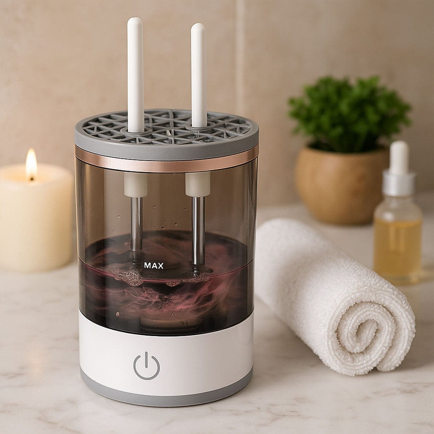 Automatic Makeup Brush Cleaner Fast Electric Brush Cleaner Hand Free Machine Super Clean Brush Washer & Brushes Organizer Tool (1 Pc) thumbnail 1