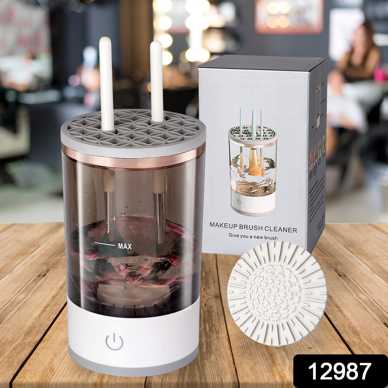 Automatic Makeup Brush Cleaner Fast Electric Brush Cleaner Hand Free Machine Super Clean Brush Washer & Brushes Organizer Tool (1 Pc) thumbnail 2