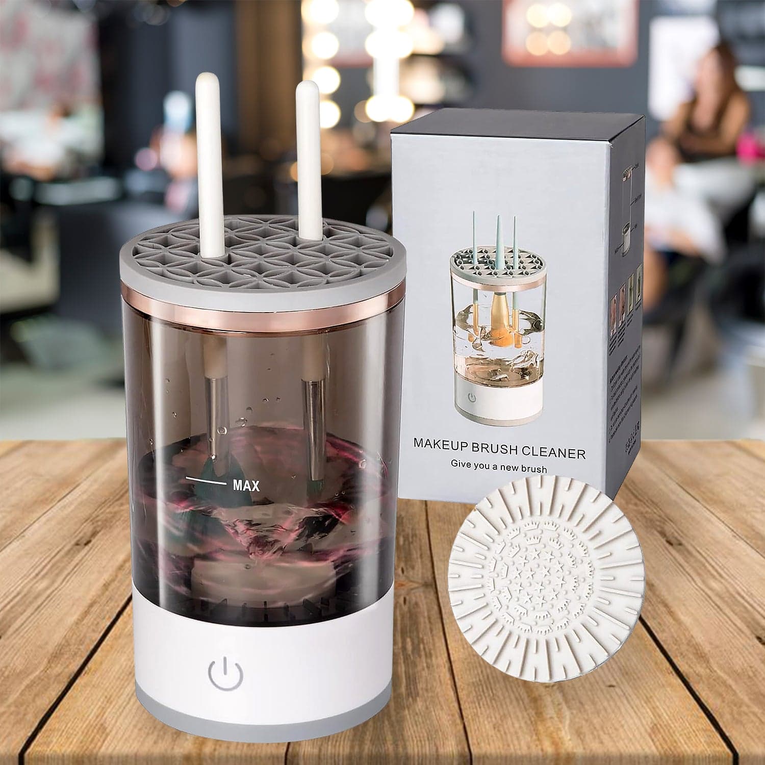 Automatic Makeup Brush Cleaner Fast Electric Brush Cleaner Hand Free Machine Super Clean Brush Washer & Brushes Organizer Tool (1 Pc) thumbnail 3