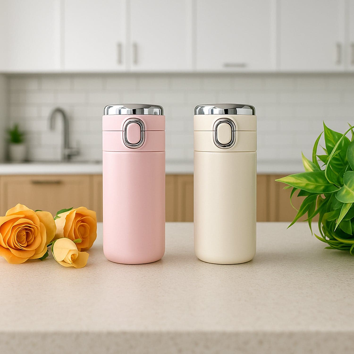 Smart Vacuum Insulated Water Bottle with LED Temperature Display (Mix Color & Design / 320 ML / 1 Pc)) thumbnail 3