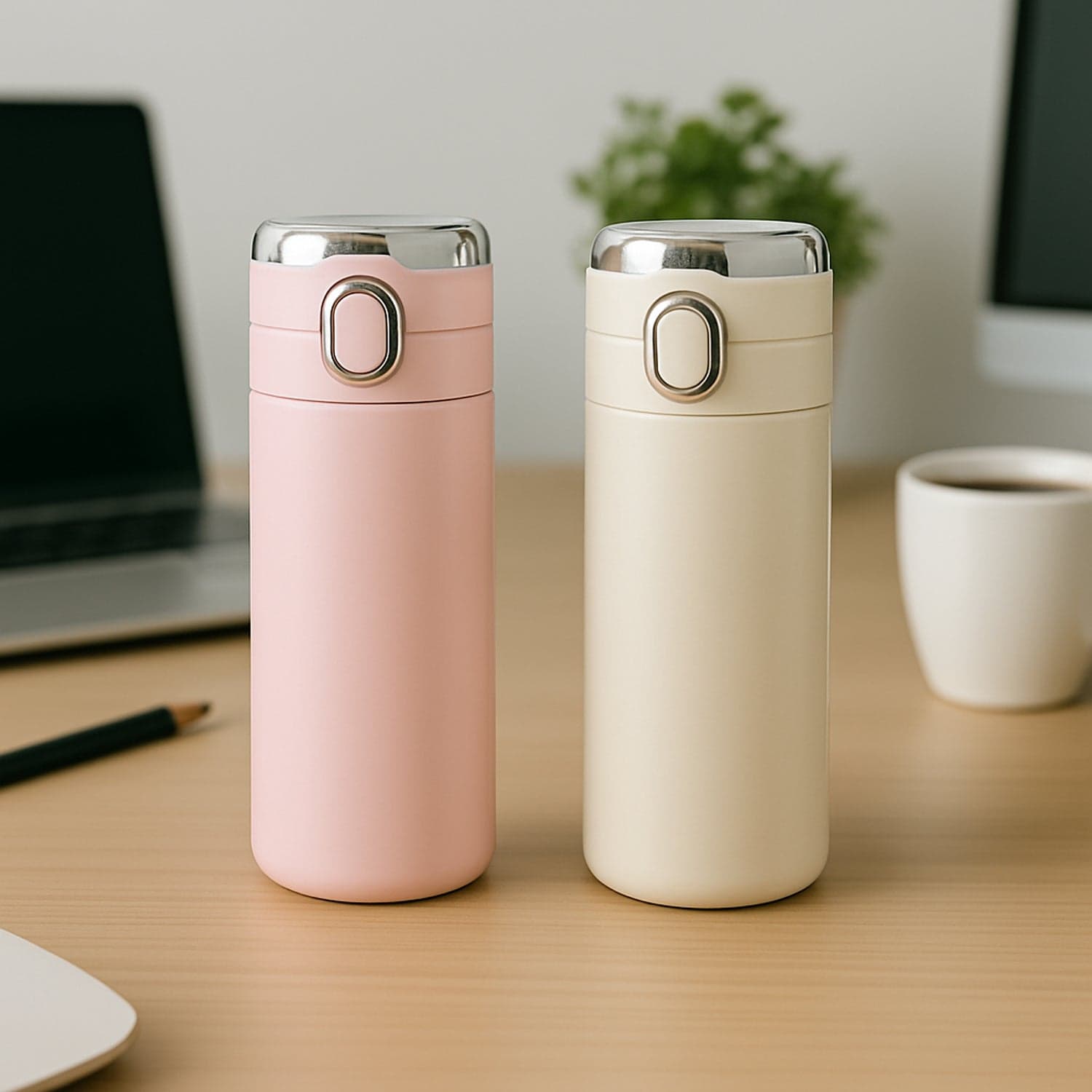 Smart Vacuum Insulated Water Bottle with LED Temperature Display (Mix Color & Design / 320 ML / 1 Pc)) thumbnail 4
