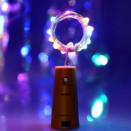 Wine Bottle Cork LED String Light, 2M Cable Multicolor, Battery Operated (1 Pc)