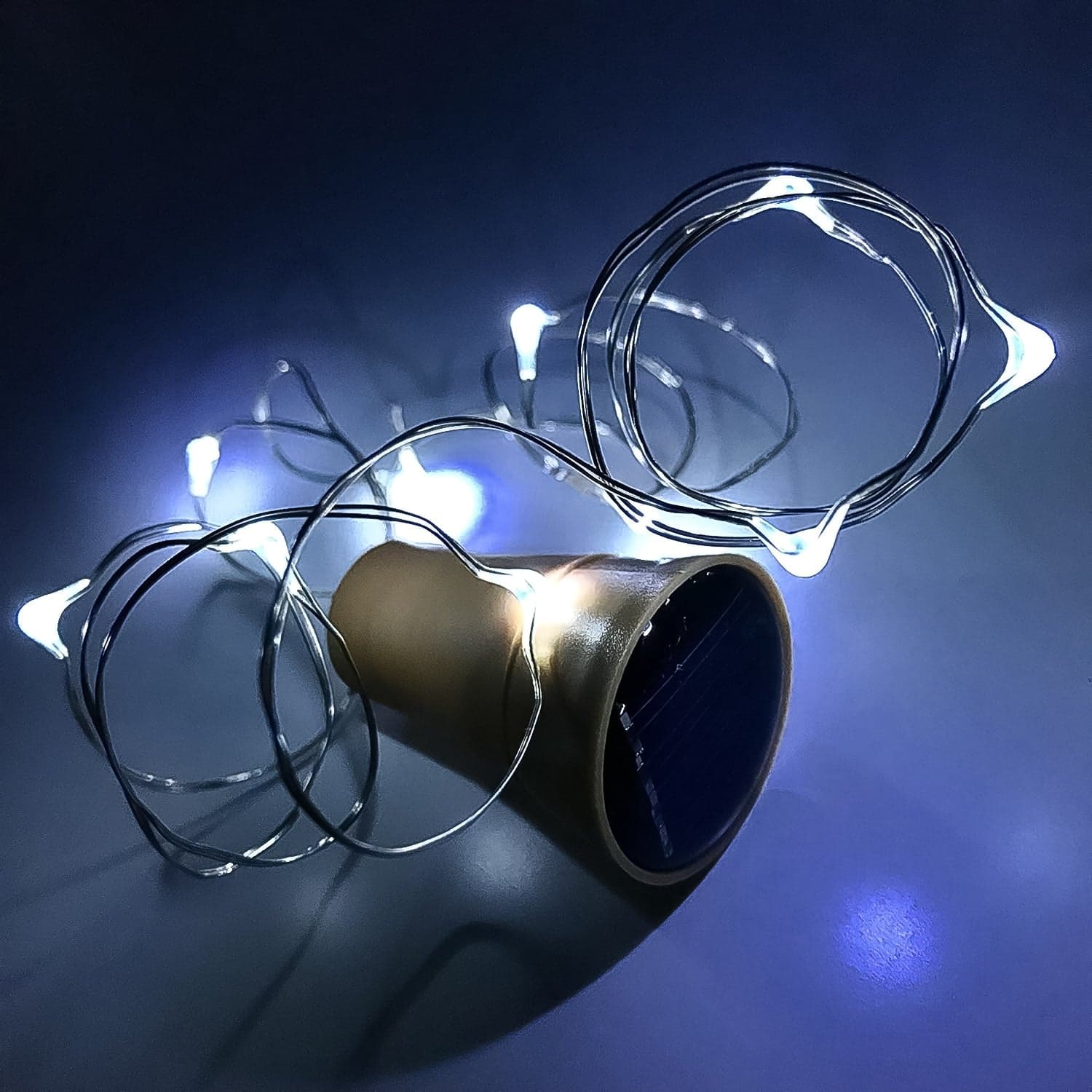 Wine Bottle Cork String Light | Multi LED / 2M Cable Length Copper Wire Battery Operated (White / 1 Pc) thumbnail 3