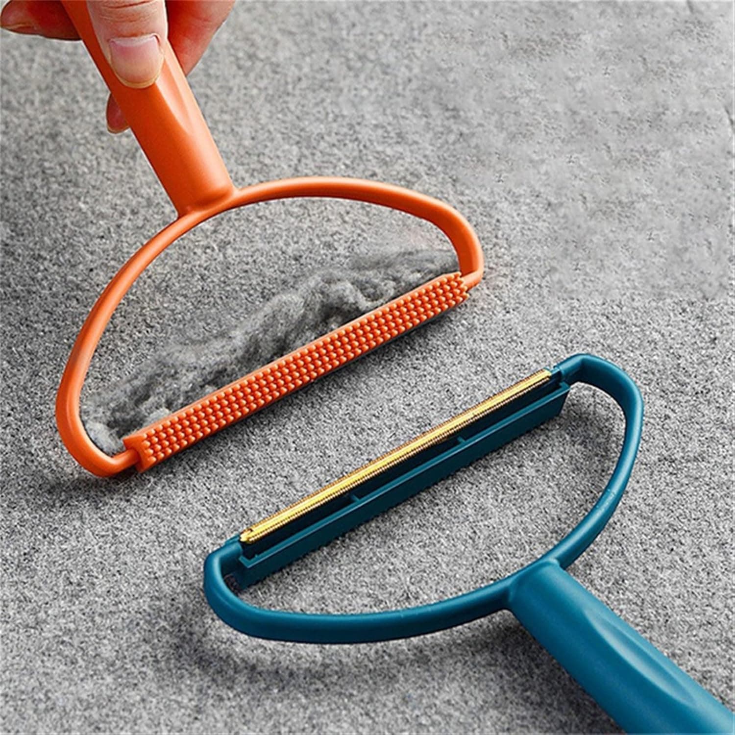 2-In-1 Portable Lint Remover Of Long-Handle Brush & Sticky Roller For Clothes thumbnail 1