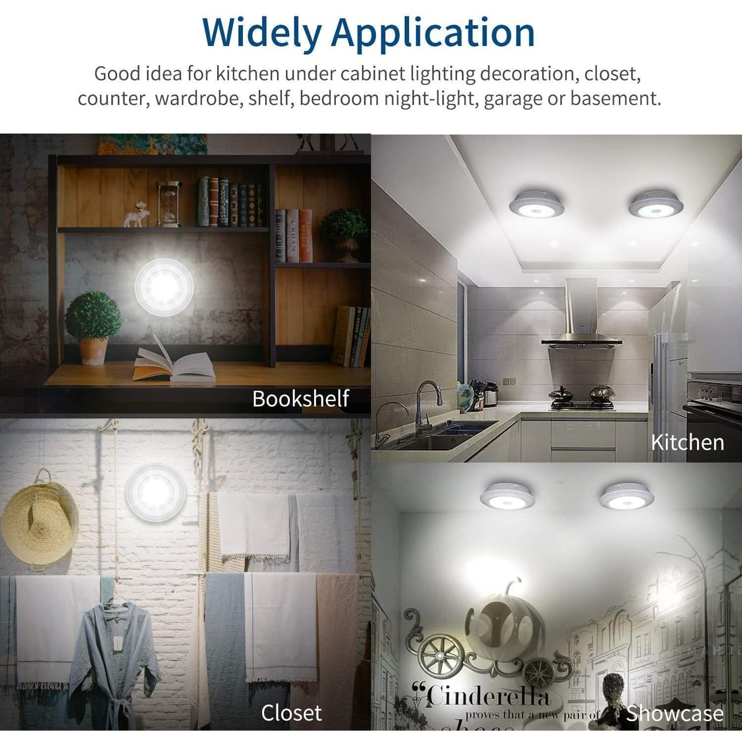Led Light Under Closet Battery Powered Closet Wall Lamp With Remote Control (Battery Not Included) thumbnail 7