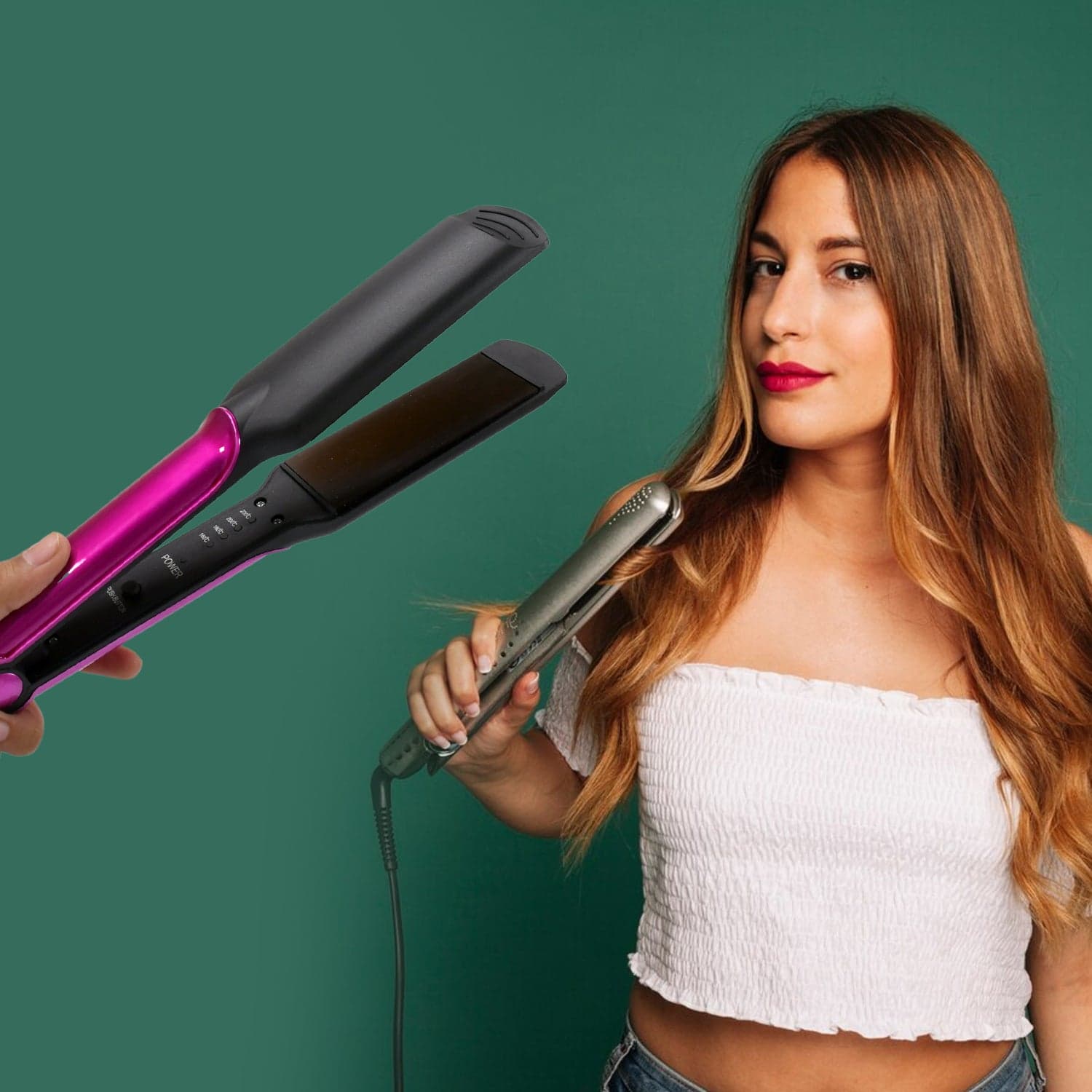 Portable Hair Straight Device Beauty And Personal Care Professional Women Temperature Control Professional Travel Hair Straighteners (1 Pc) thumbnail 1