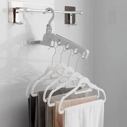 5-Hole Foldable Clothes Hanger of Robust, Space-Saving Travel Rack