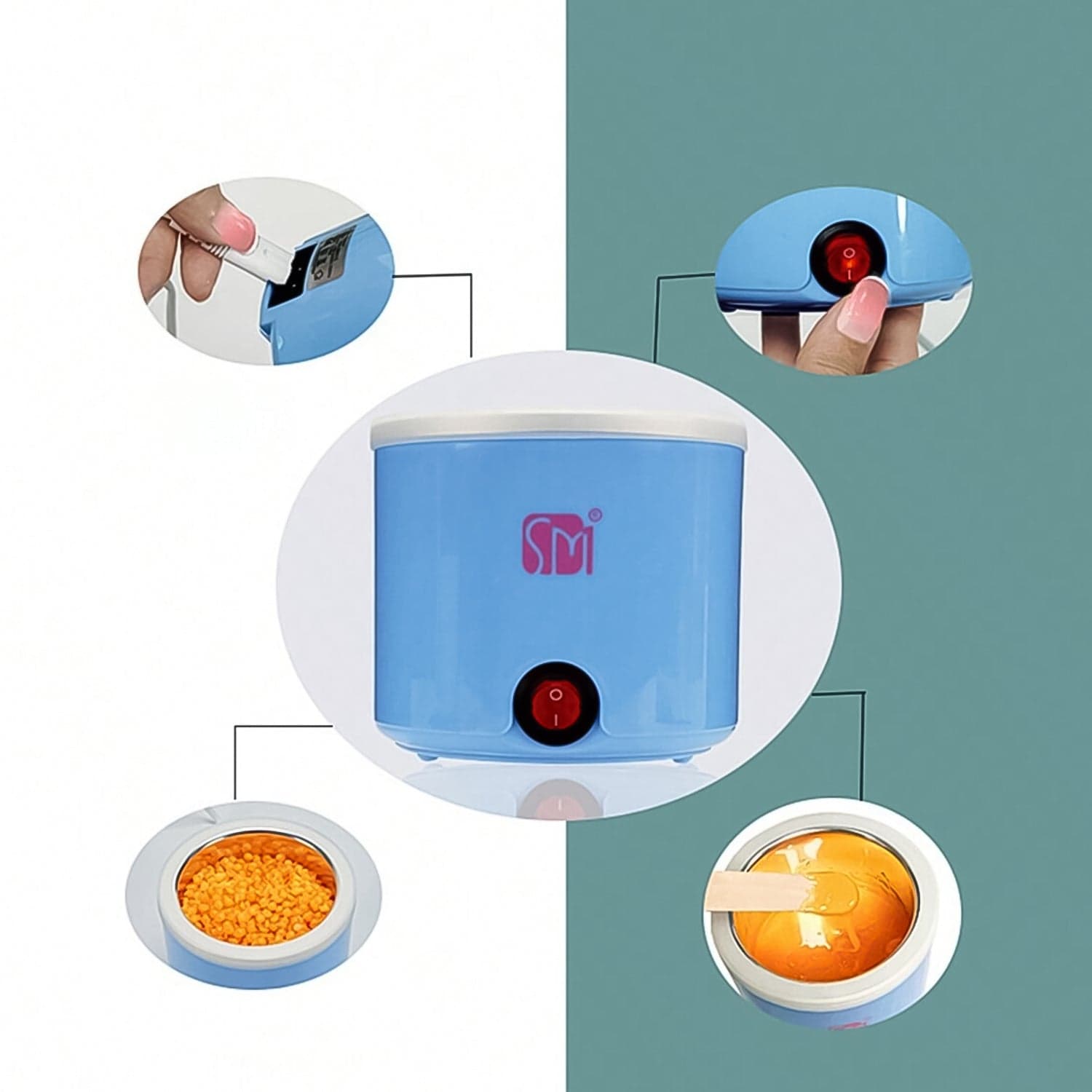 Electric Wax Heater / Wax Boliling Bowl (200 ML / 100w) thumbnail 3