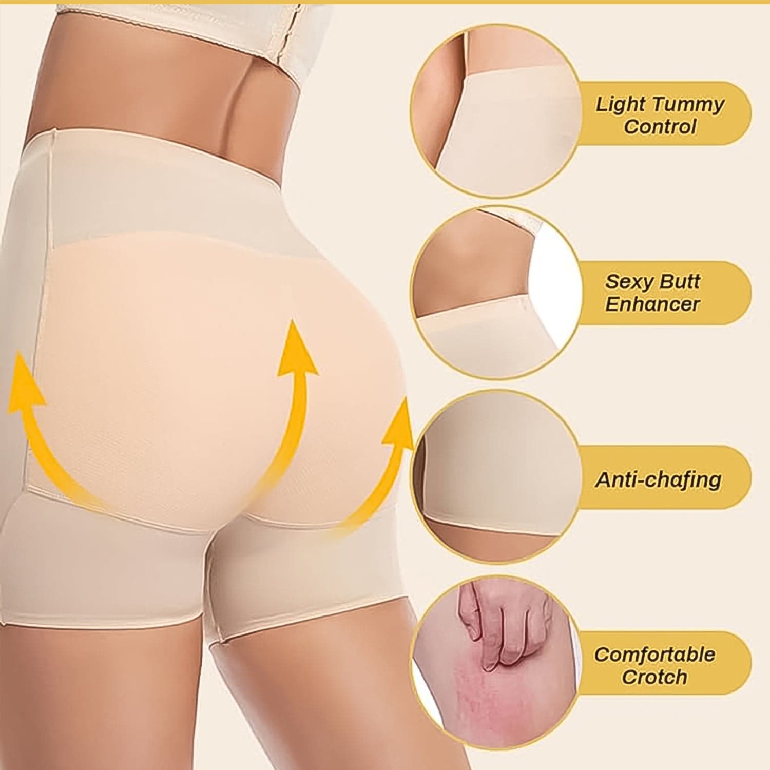Women'S Butt Lifter Padded Underwear, Hip Pads Body Shaper Control Knickers Hip Pad (1 Pc / Medium) thumbnail 3