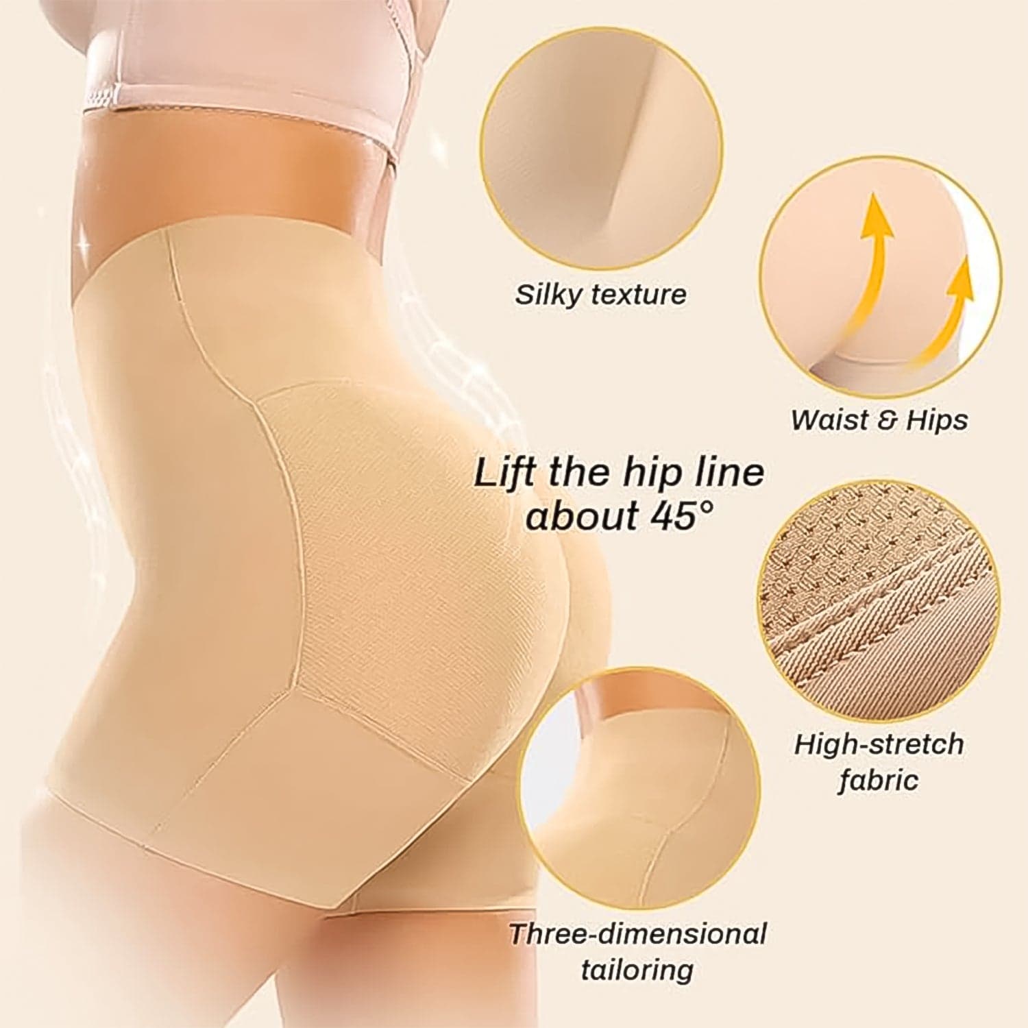 Women'S Butt Lifter Padded Underwear, Hip Pads Body Shaper Control Knickers Hip Pad (1 Pc / Medium) thumbnail 4