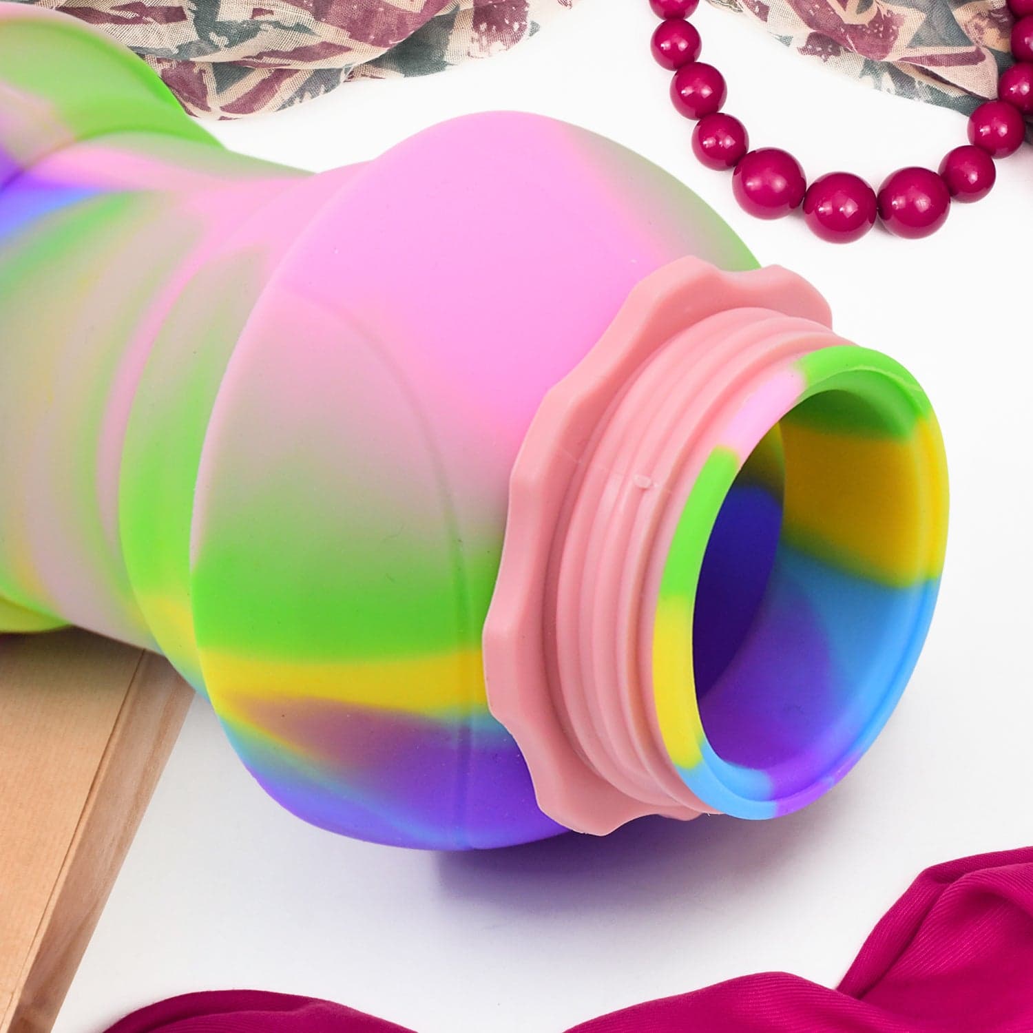Flexible Collapsible Silicone Sports Water Bottle (260 ML / 20 CM Folding) thumbnail 4