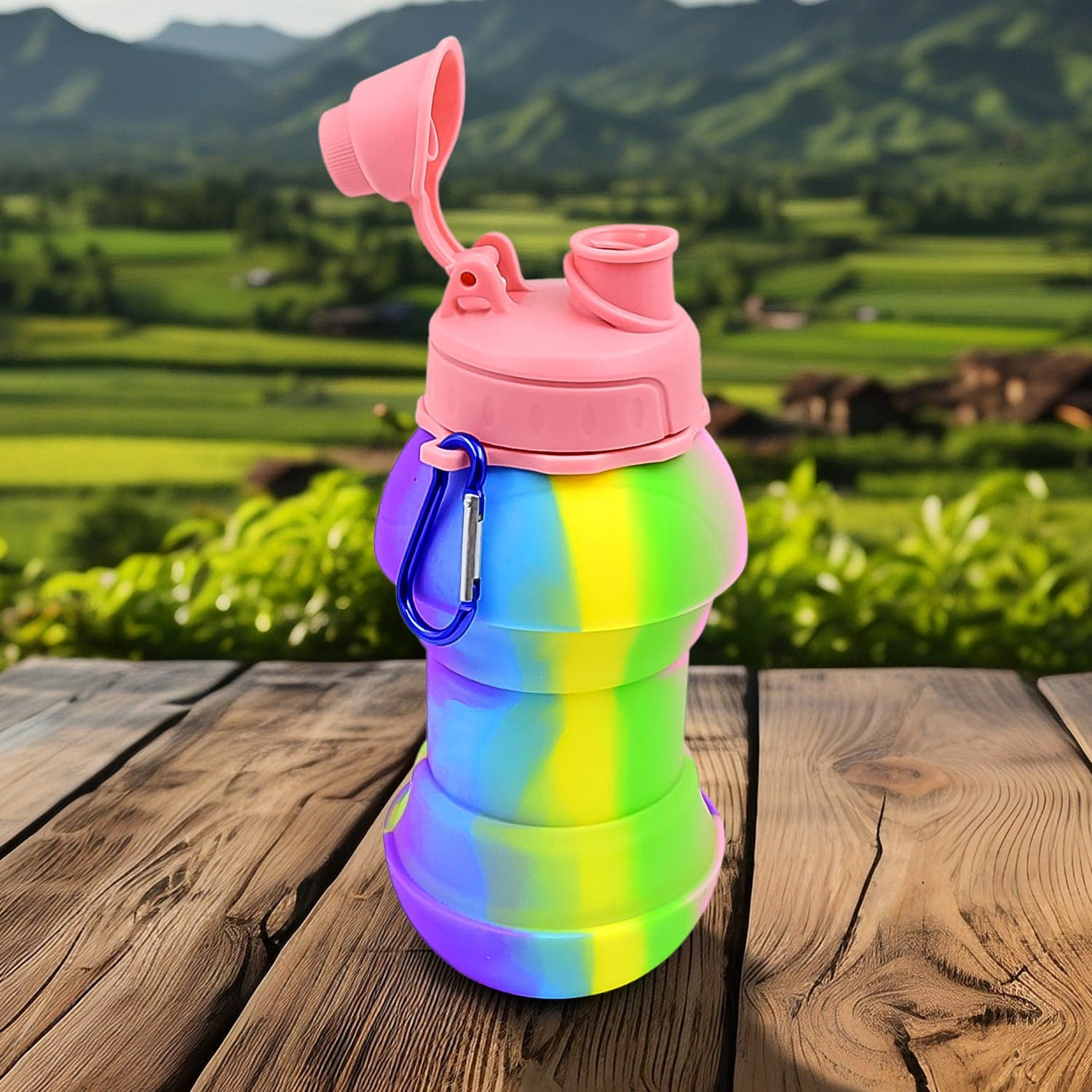 Flexible Collapsible Silicone Sports Water Bottle (260 ML / 20 CM Folding) thumbnail 6