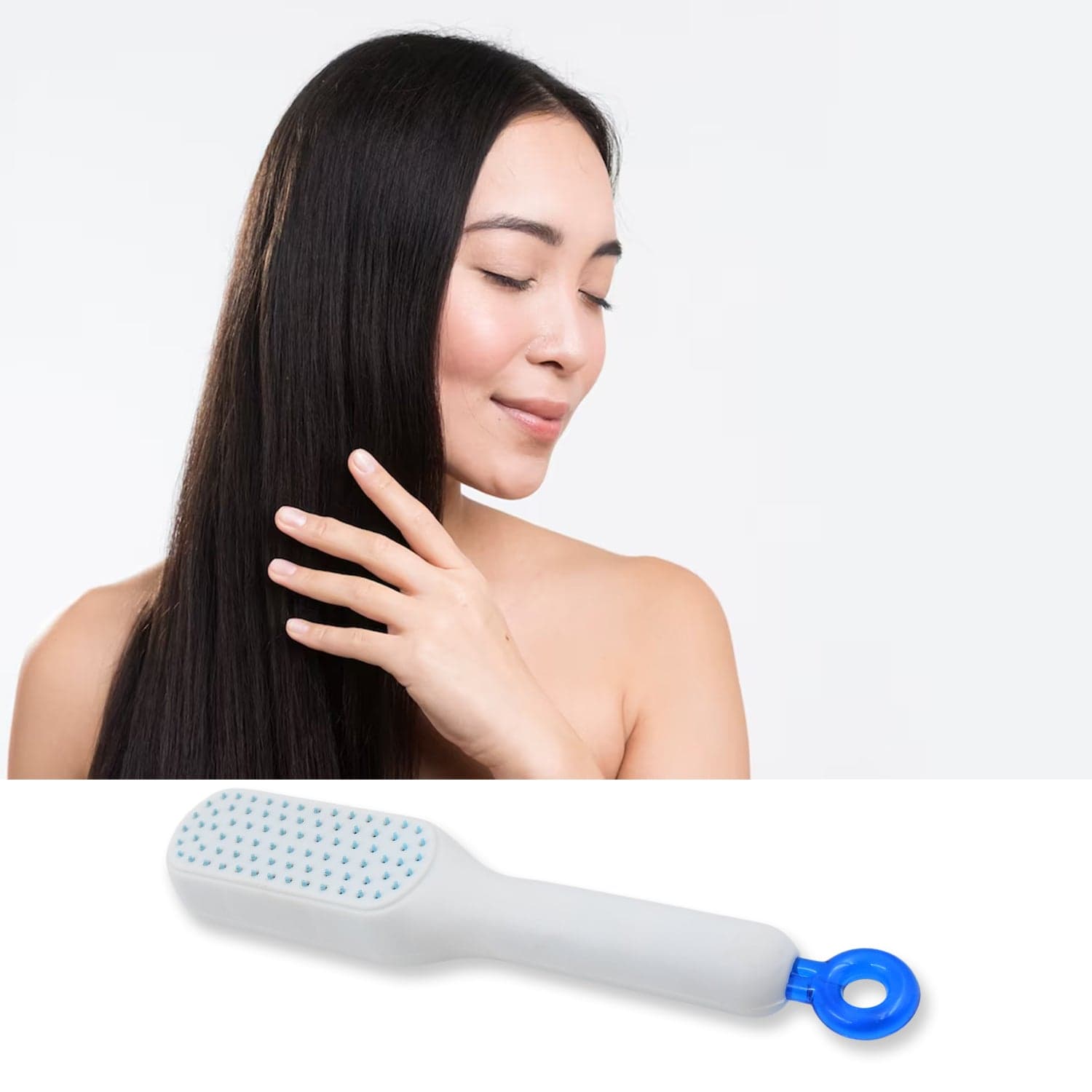 Self-Cleaning Hairbrush, Massage Comb (1 Pc / With Box), Hair accessories thumbnail 3