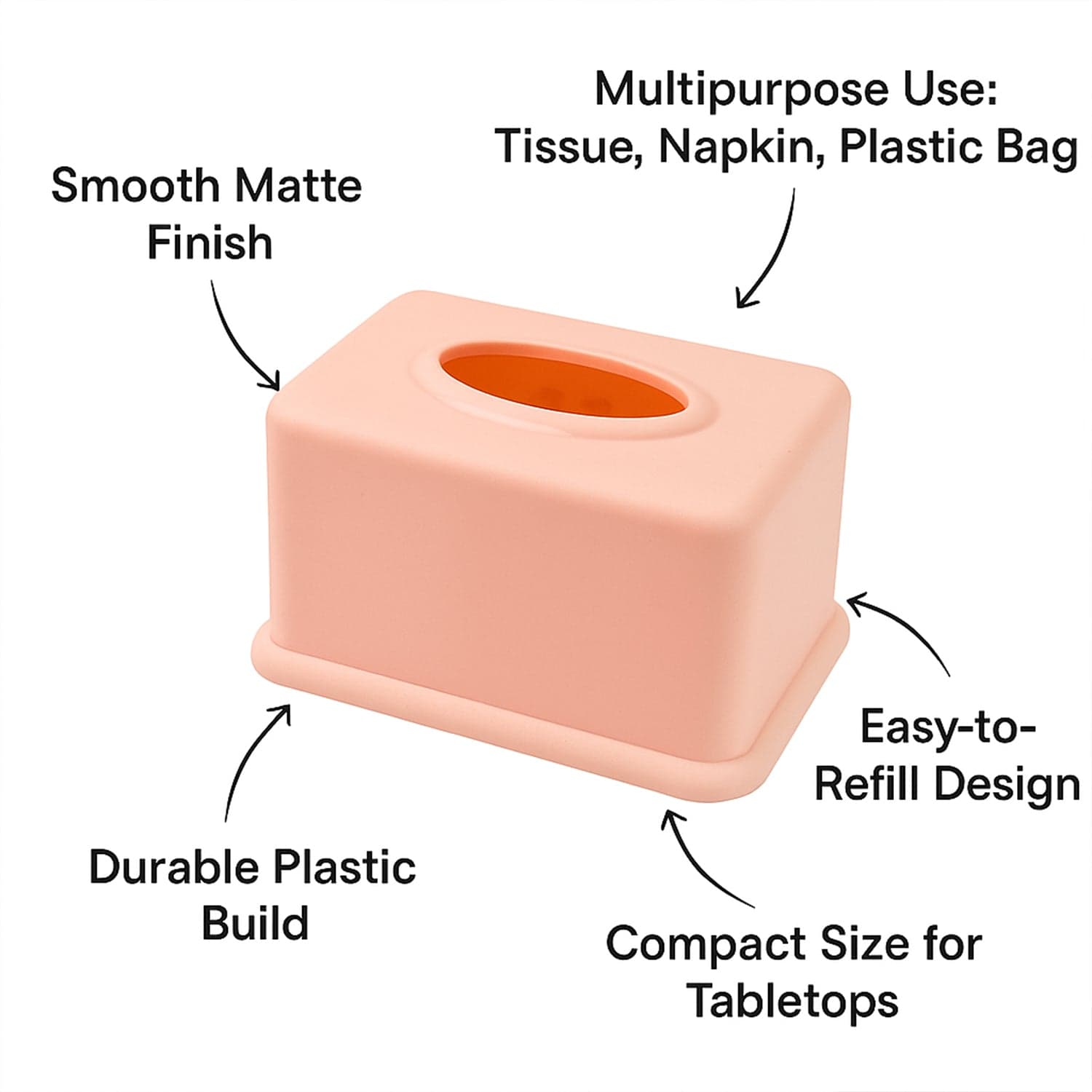 Rectangular Tissue Paper Box Holder 1 Pc thumbnail 6