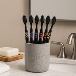 Soft Toothbrush With Plastic Round Box For Men And Women