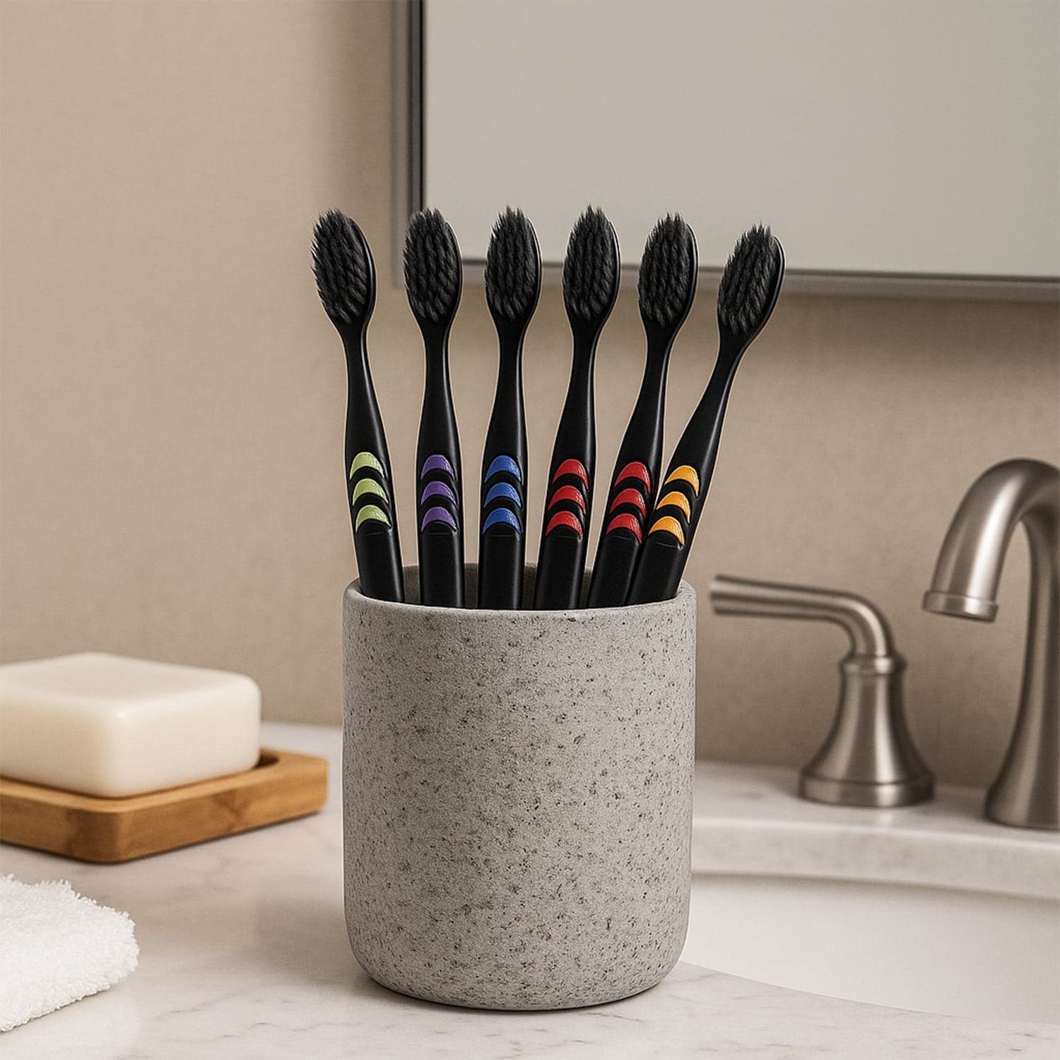 Soft Toothbrush With Plastic Round Box For Men And Women thumbnail 1