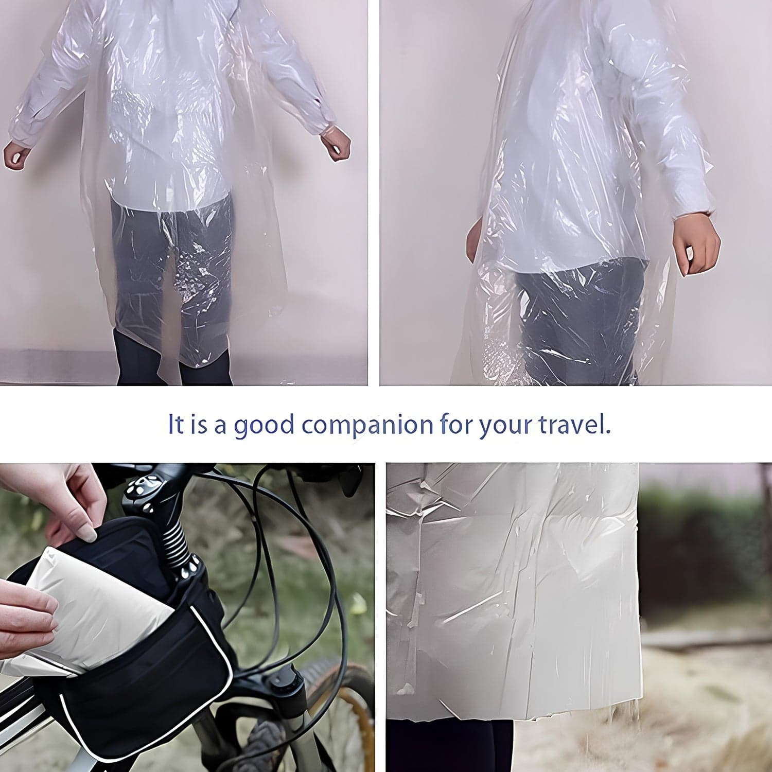 Raincoat Protect Body Arms Legs, Waterproof Reusable Rain Suit For Outdoor Accessory (1Pc) thumbnail 3
