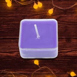 Smokeless Scented Acrylic Lavender Tealight Candles | Scented Acrylic Tealight Candle Set Of 1 For Home Decoration And Celebrations | Long Burning Time Candle