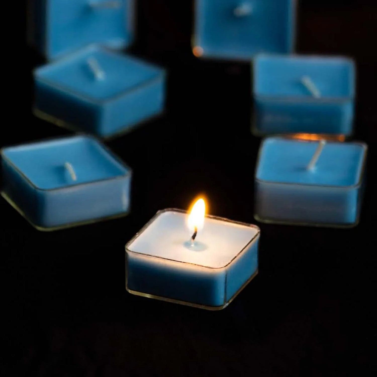 Smokeless Scented Acrylic Lavender Tealight Candles | Scented Acrylic Tealight Candle Set Of 1 For Home Decoration And Celebrations | Long Burning Time Candle thumbnail 6