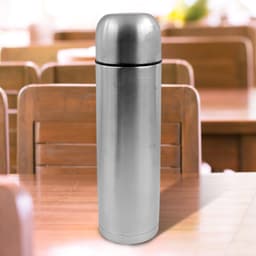 Vacuum Flask Without Cover 18/8 Stainless Steel | Hot And Cold Water Bottle With Push-Down Lid ID-13141