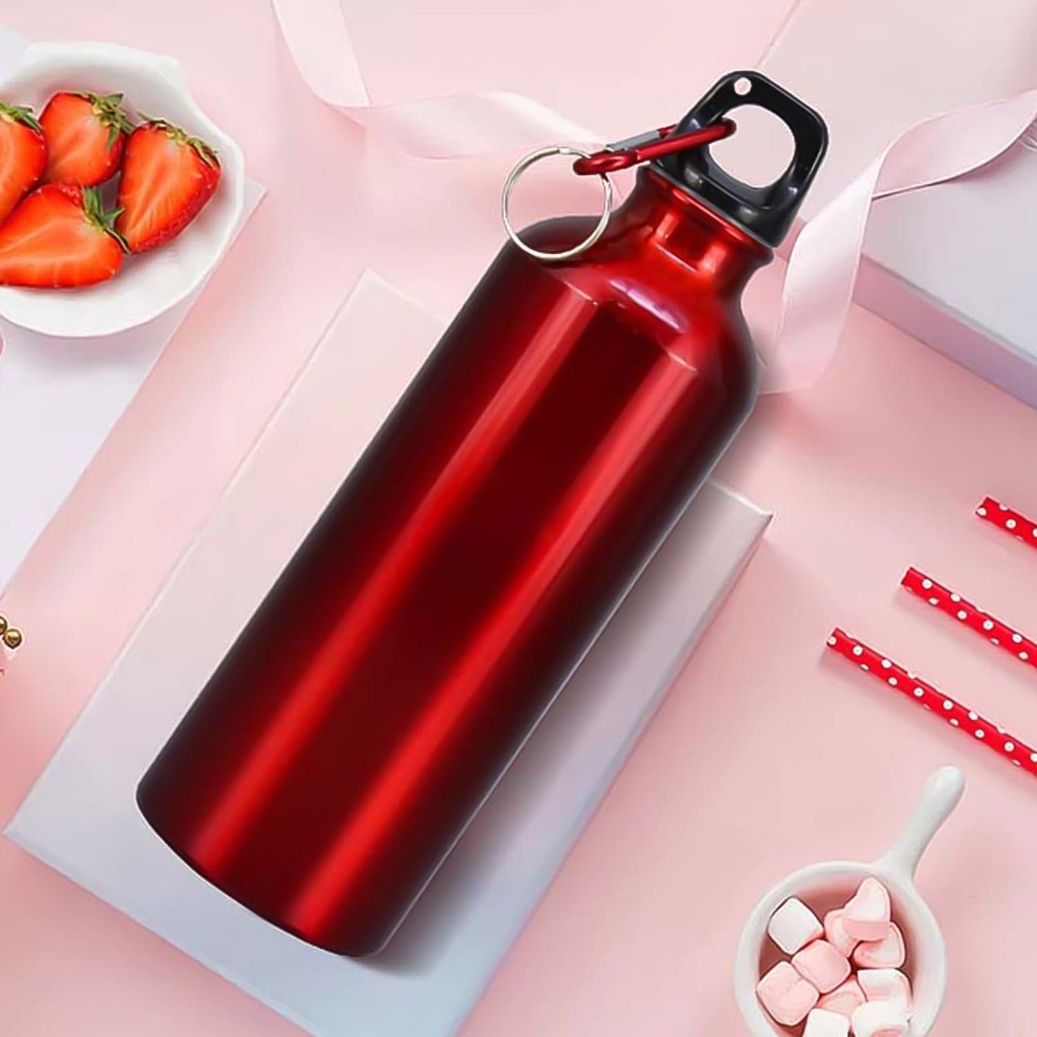Aluminum Durable Sports Water Bottle (1 Pc / Mix Size & Color) thumbnail 3