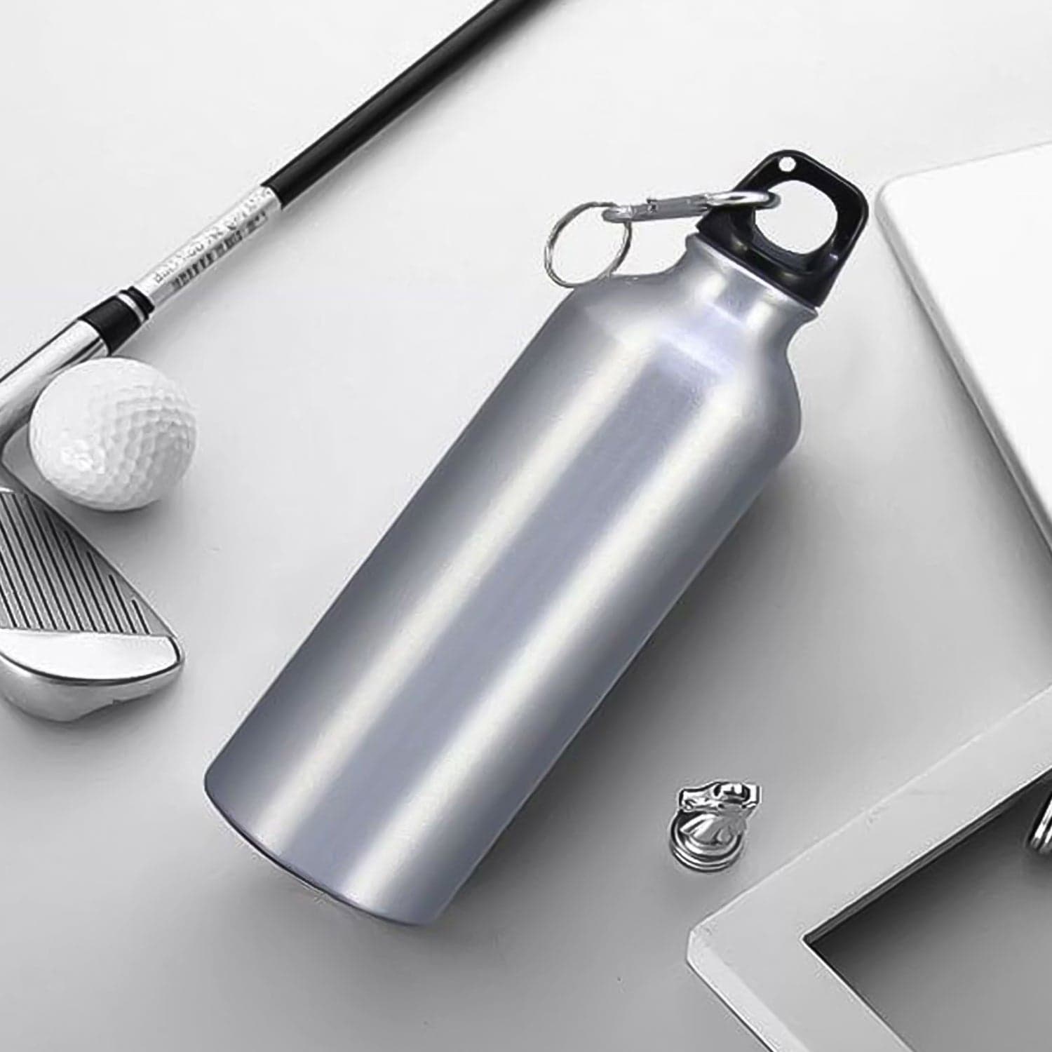 Aluminum Durable Sports Water Bottle (1 Pc / Mix Size & Color) thumbnail 4