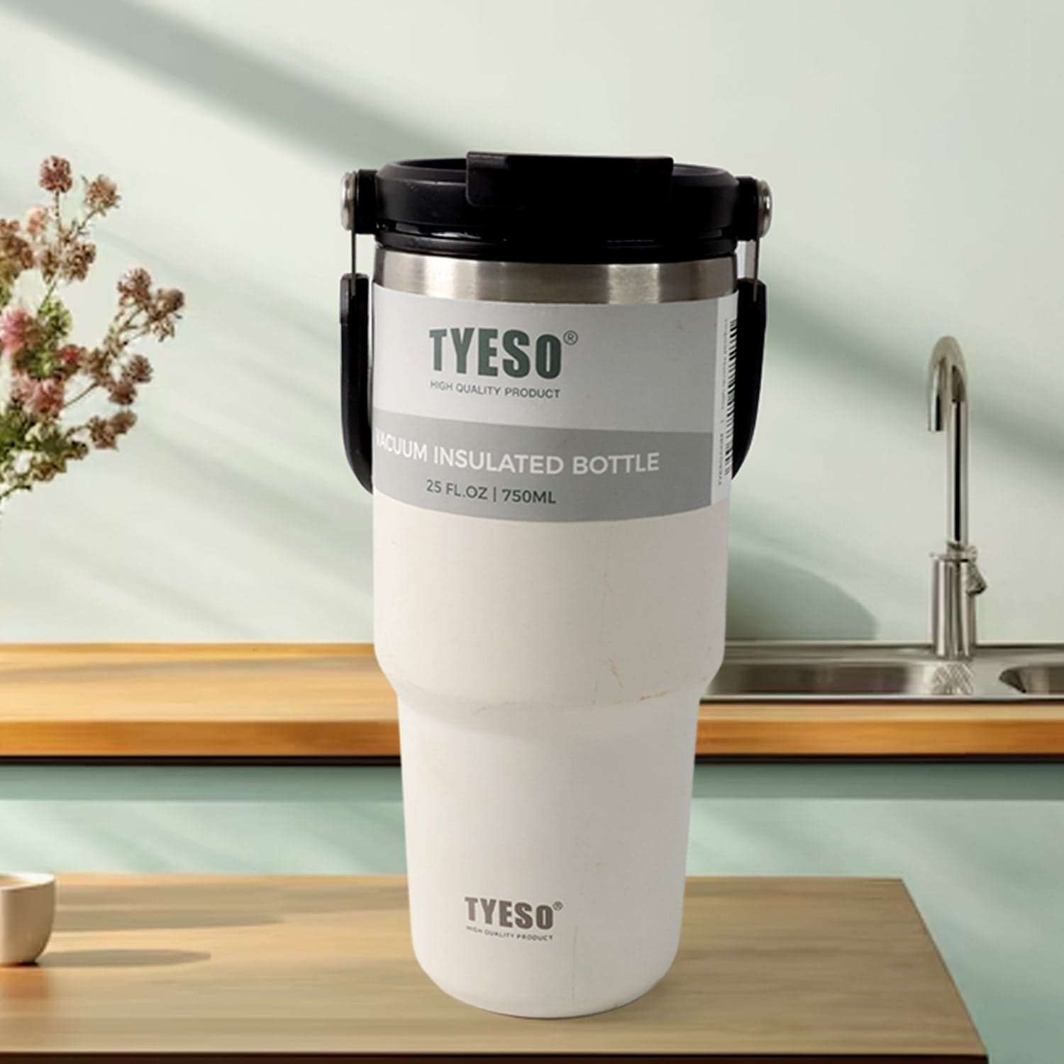 High Quality Stainless Steel Vacuum Glass Insulated Glass Coffee Cups Double Walled Travel Mug thumbnail 1