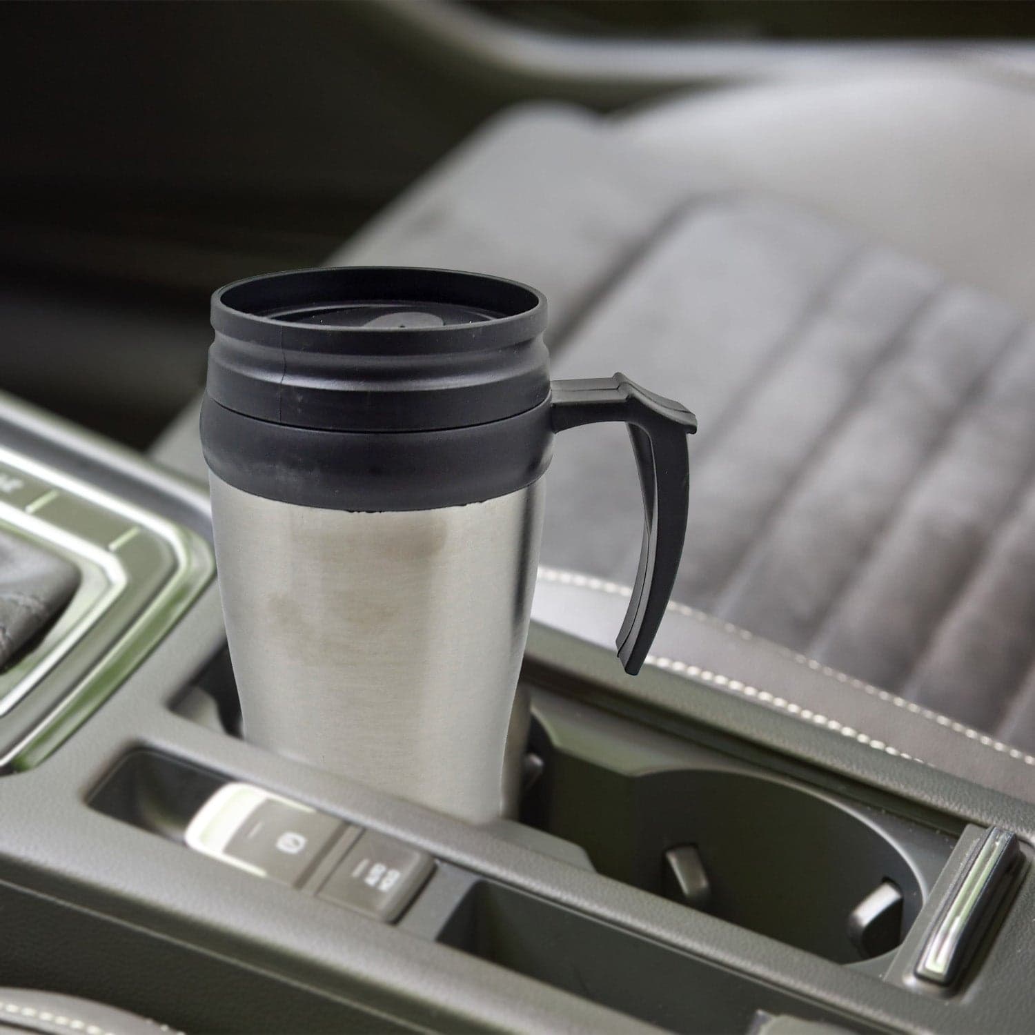 Stainless Steel Vacuum Glass Insulated Glass Coffee Cups (With Lid & Handle / 1 pc) thumbnail 3