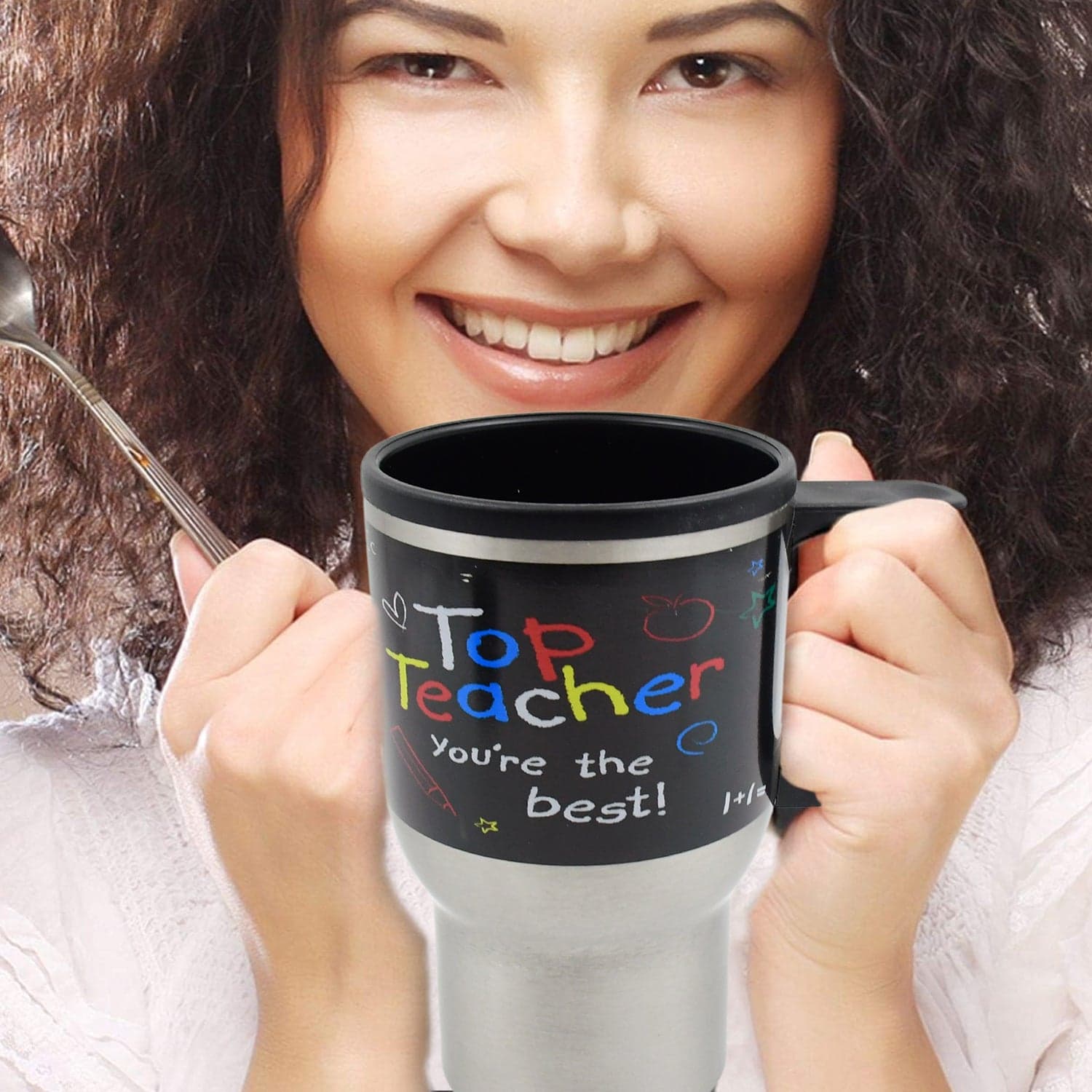 Stainless Steel Insulated Travel Mug - Double-Walled Vacuum Cup with Lid & Handle thumbnail 5