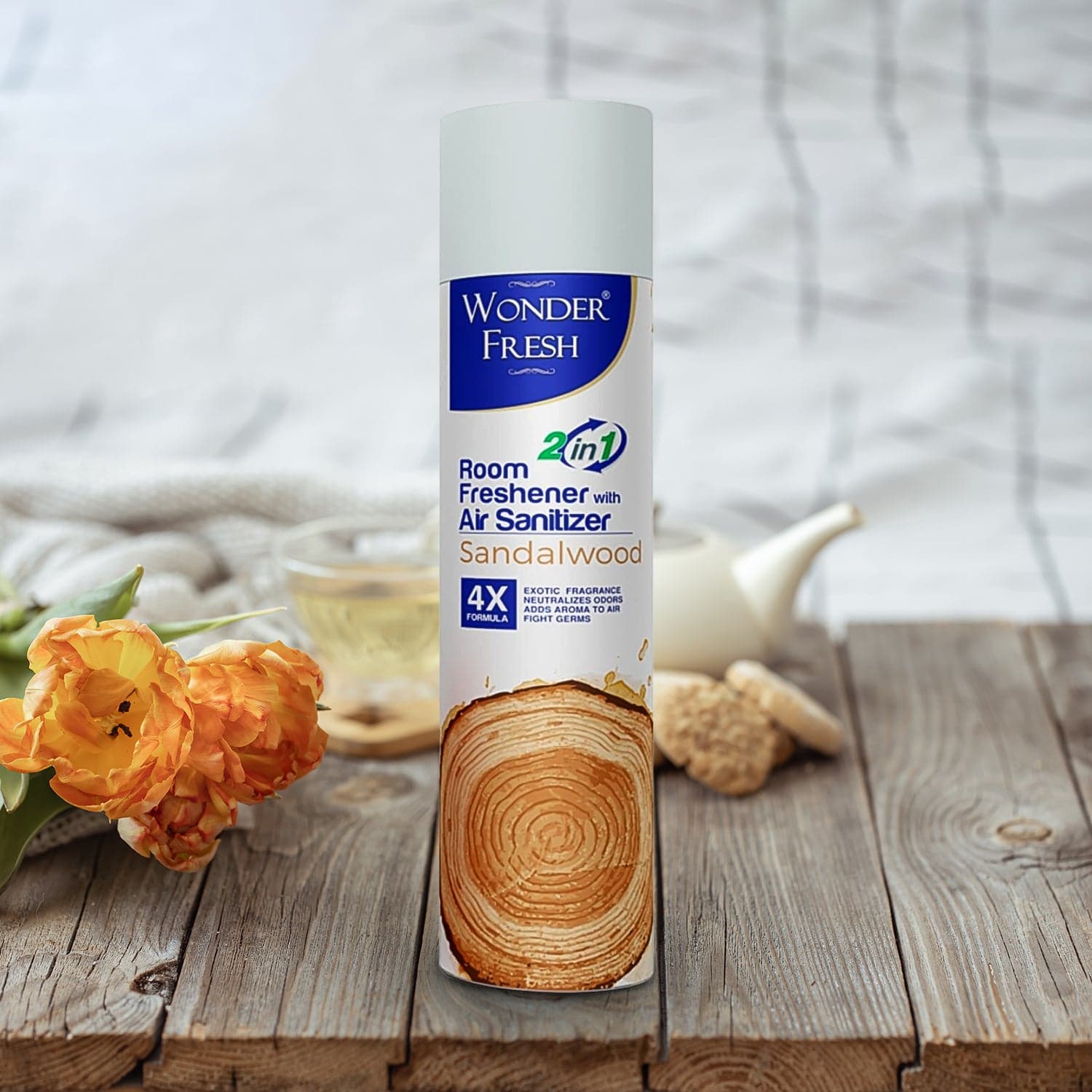 Fresh Air Freshener Spray, Sandalwood Fragrance | Long Lasting Fragrance For Home & Office (Mix Fragrance / 125 Gm) thumbnail 6
