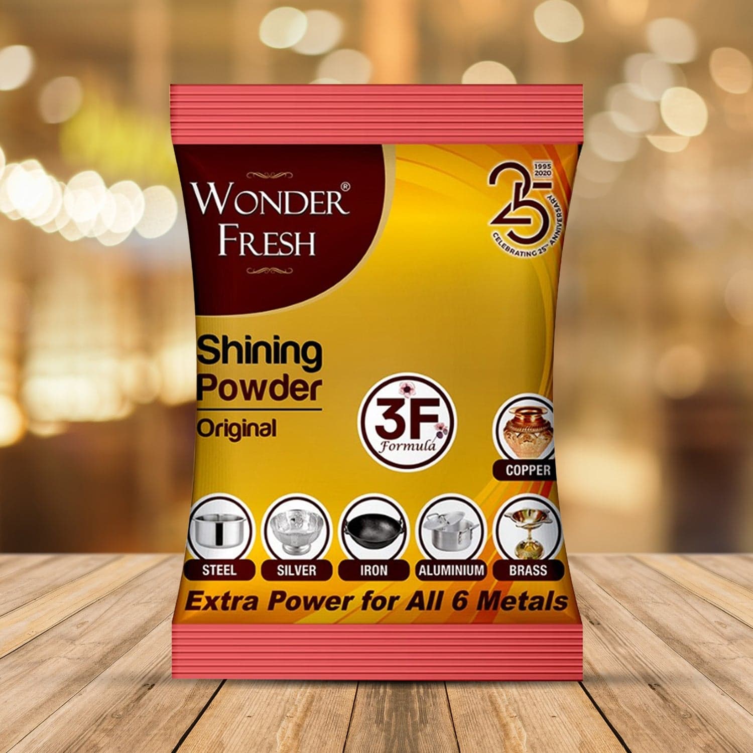 Shining Powder, Cleans And Polishes Copper, Brass, Silver, Aluminum, Iron, And Steel, Removes Tarnish And Oxidation (200 Gm) thumbnail 1