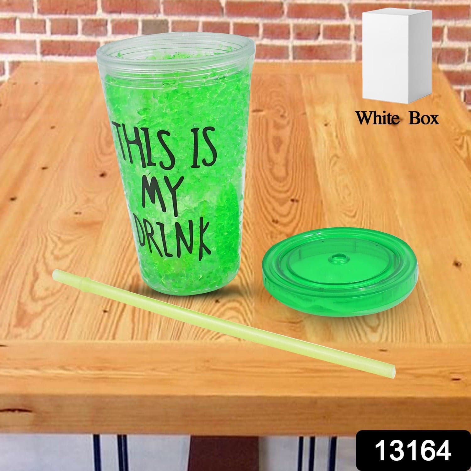 Plastic Drink Cup, Tea Coffee Tumbler with Lid and Straw (1 Pc) thumbnail 2