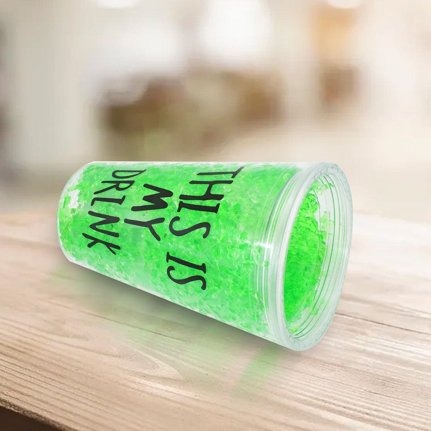 Plastic Drink Cup, Tea Coffee Tumbler with Lid and Straw (1 Pc) thumbnail 4