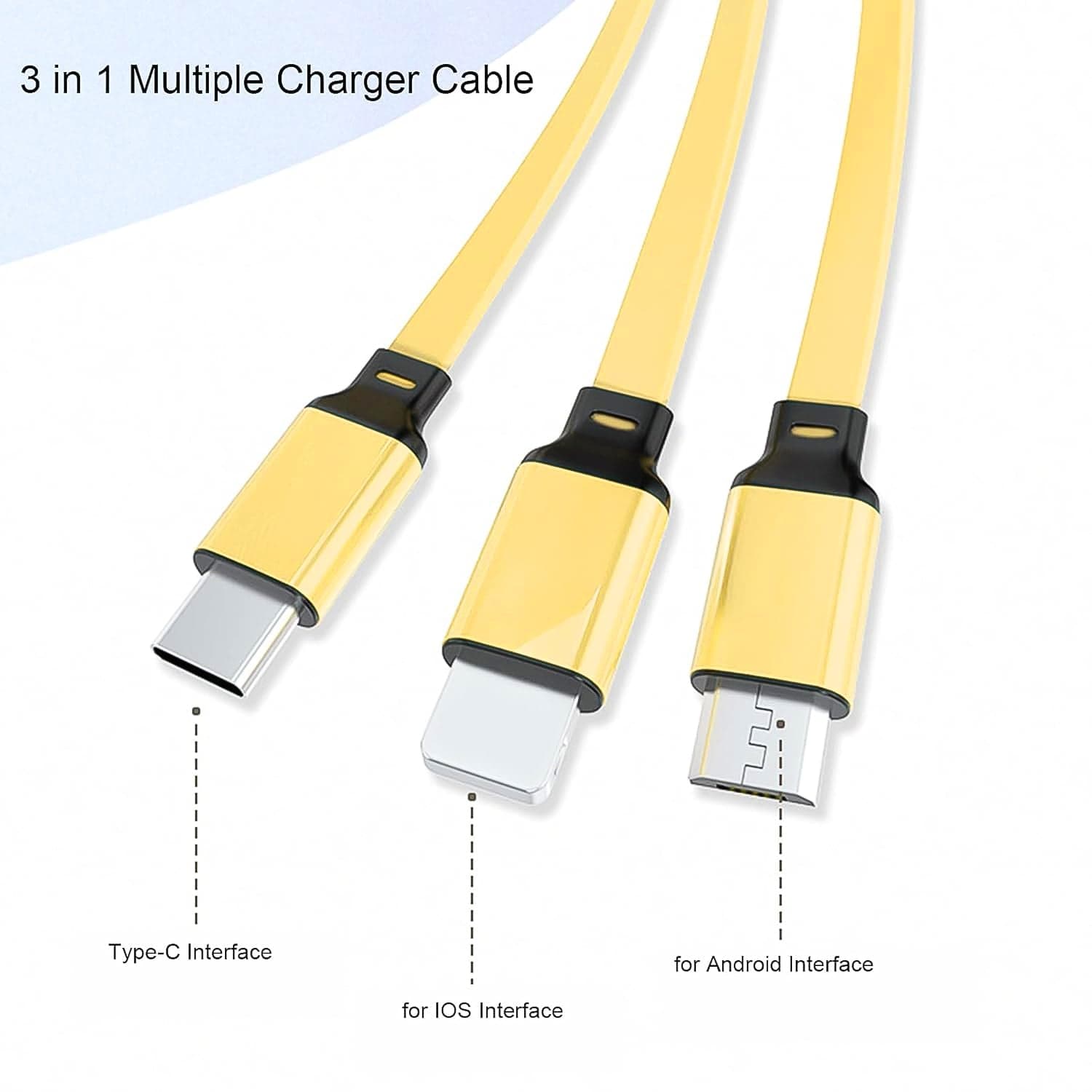 3 in 1 Retractable Charger Charging Cable (1 Pc / Mix Color) thumbnail 3