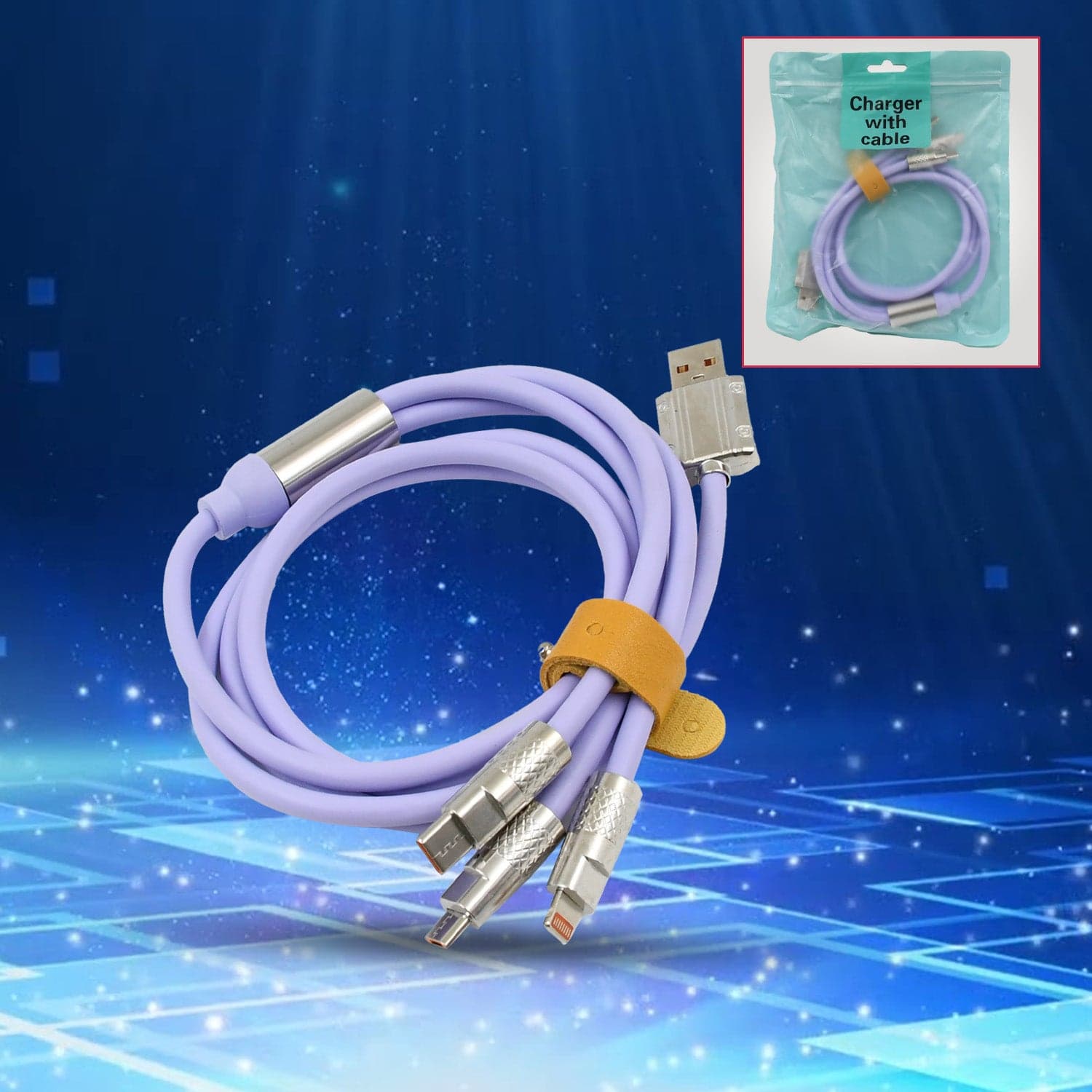 3 in 1 Multi Super Fast Charging Cable (1 Pc) thumbnail 3