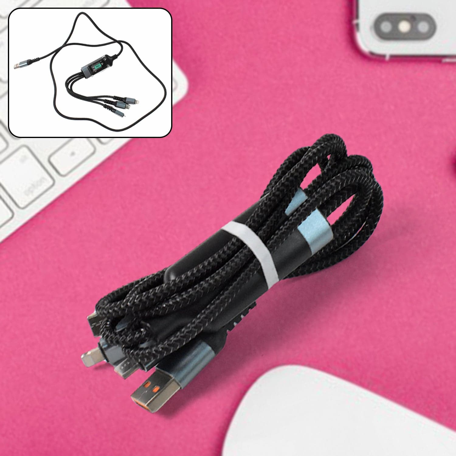 3-in-1 Super Fast Charging Cable 100w thumbnail 1