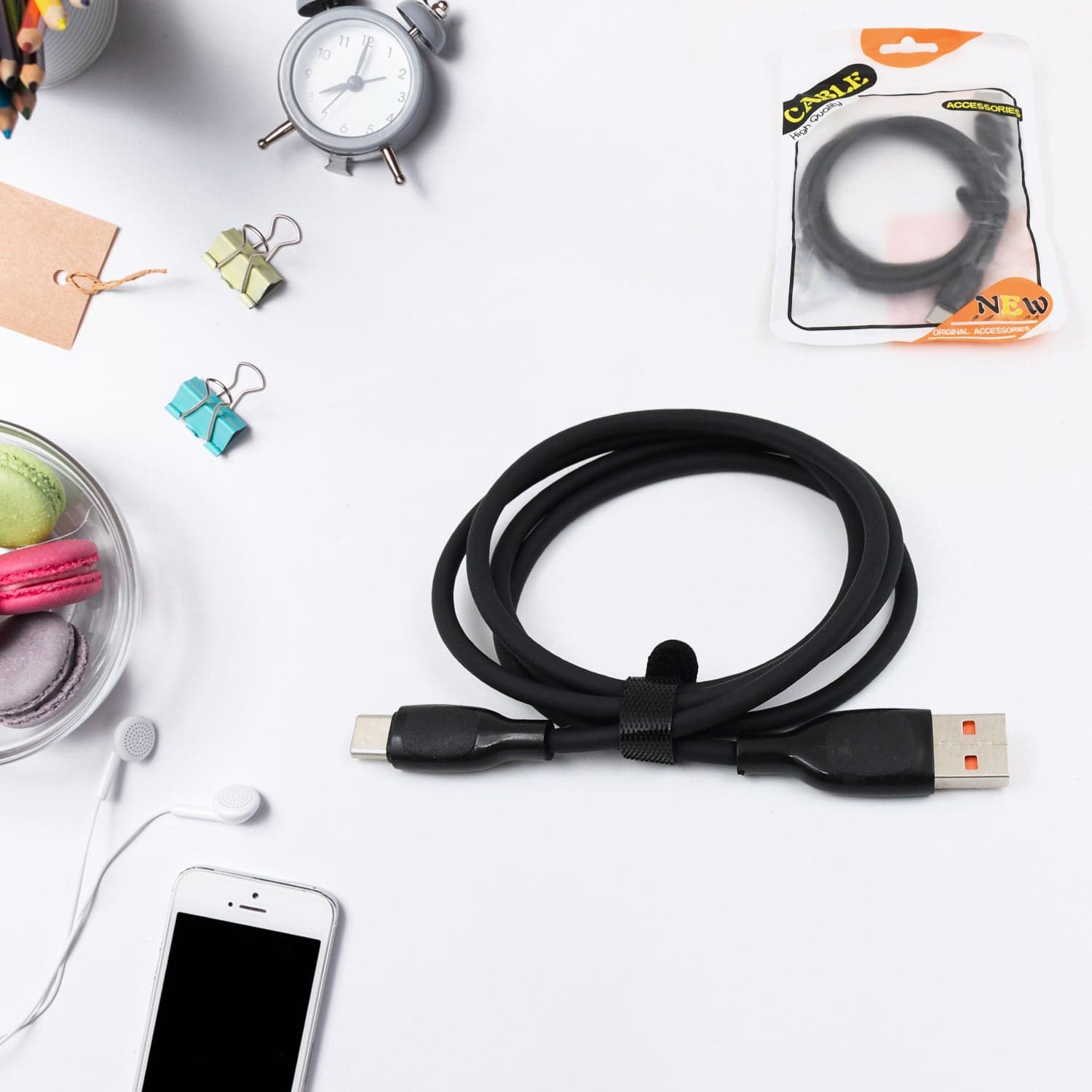 Type C data cable Fast Charging Cable (1 Mtr. Approx / 1 Pc) thumbnail 1