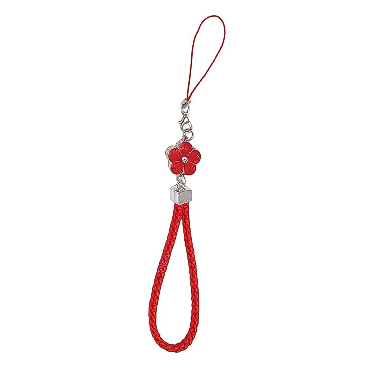 Flower Shape metal alloy pendant Nylon Braided leather hand strap lanyard phone (1 Pc / Multicolor) thumbnail 5
