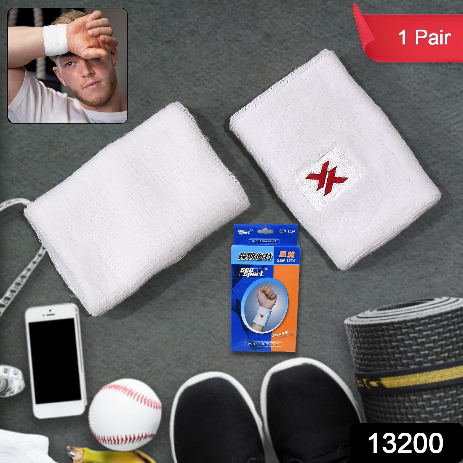 Wrist Support Band, Sleeve, Arthritis Pain Relief (1 Pair) thumbnail 2