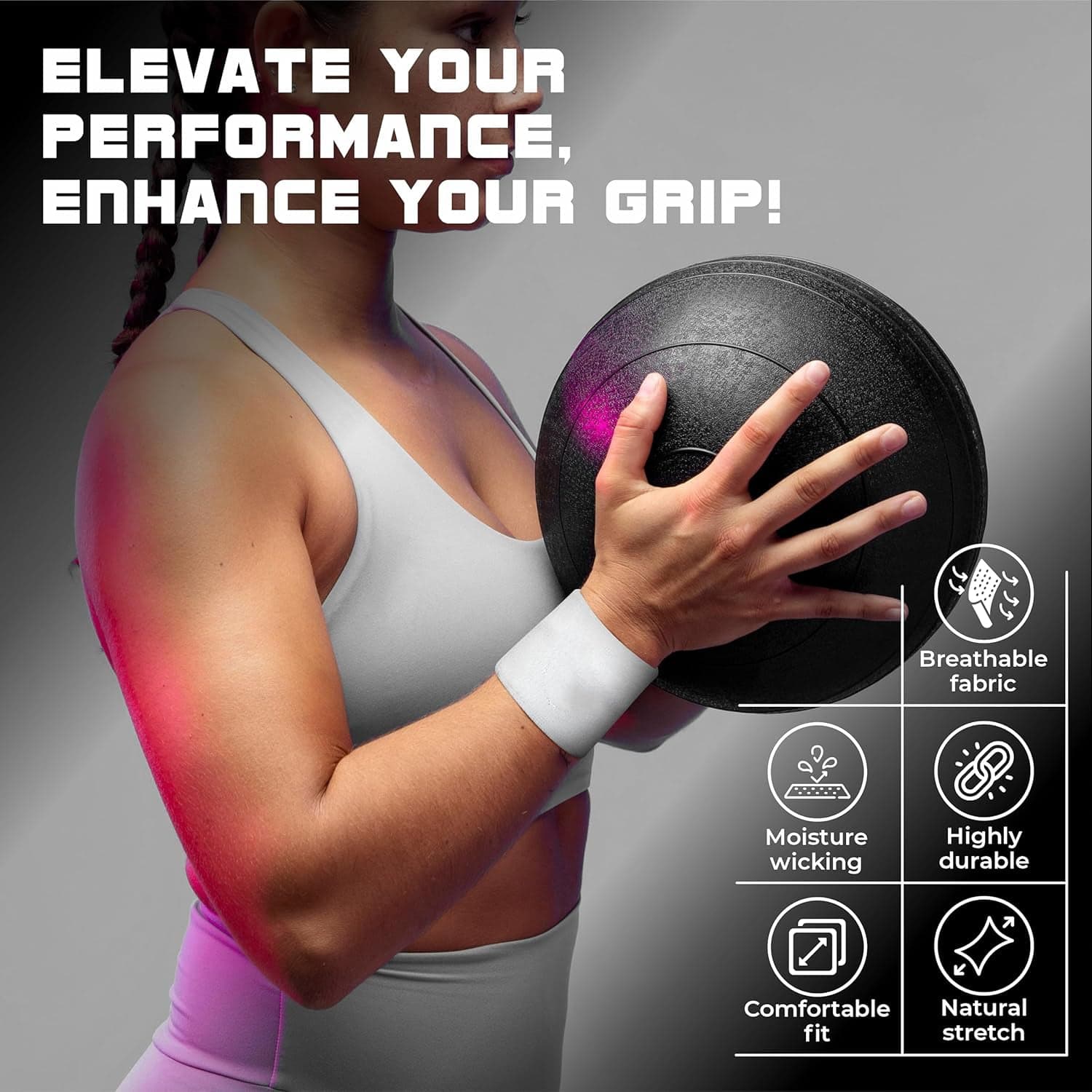 Wrist Support Band, Sleeve, Arthritis Pain Relief (1 Pair) thumbnail 3