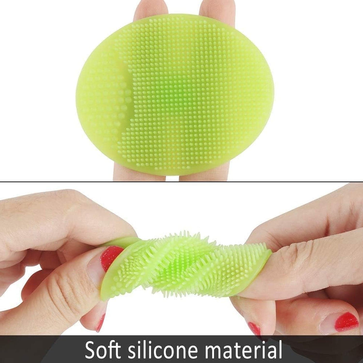 Bath & Facial Cleansing Brush, Soft Silicone Face Scrubber (2 Pc Set) thumbnail 5