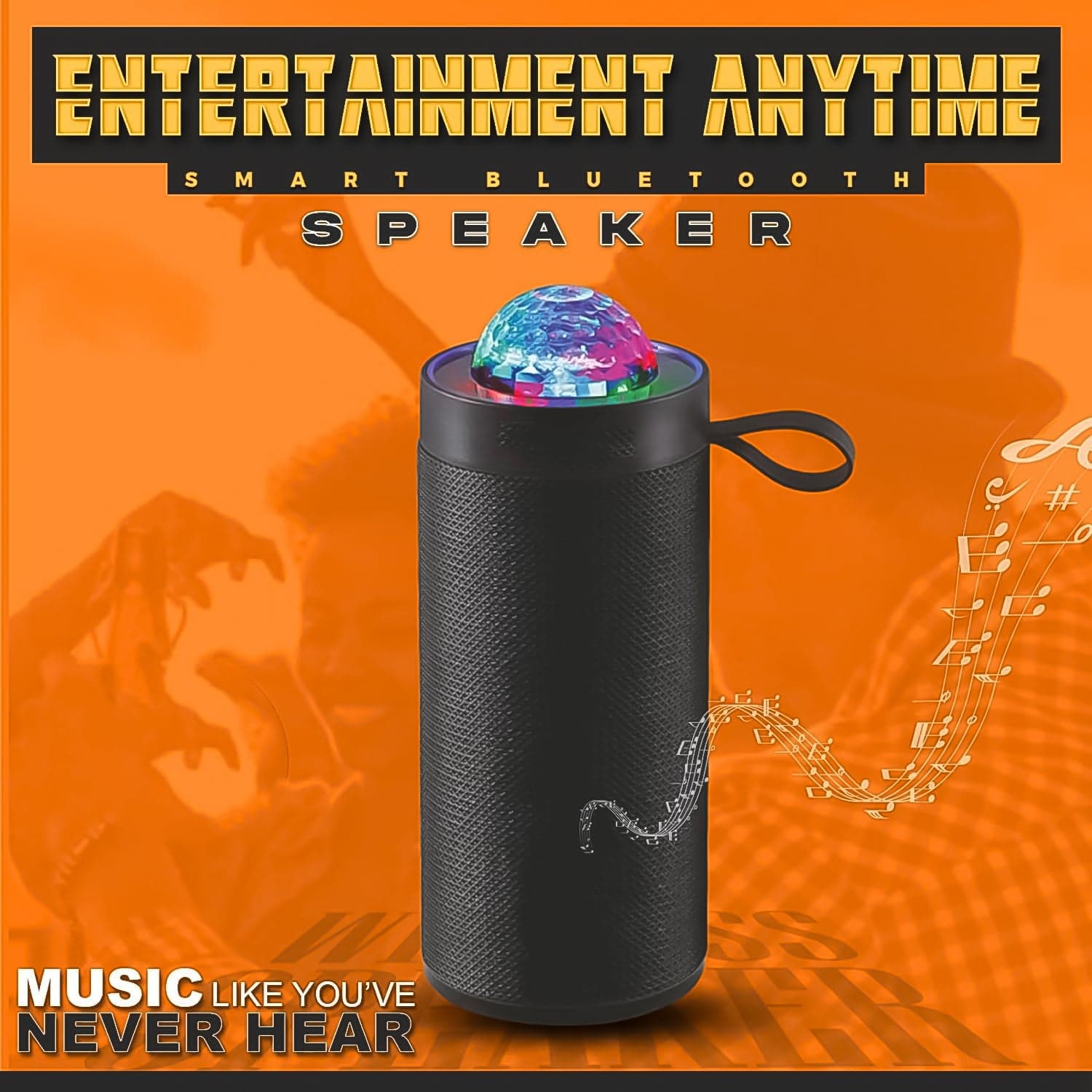 3D Disco Light Sound Bluetooth Speaker (1 Pc) thumbnail 4
