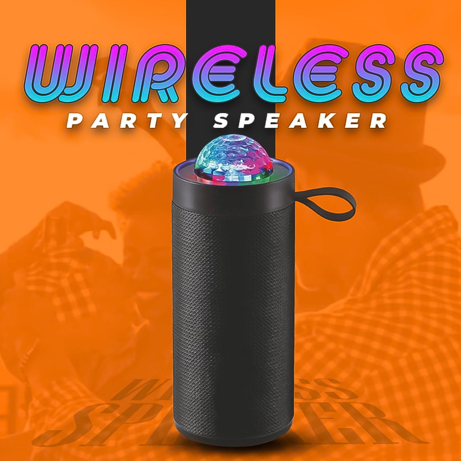 3D Disco Light Sound Bluetooth Speaker (1 Pc) thumbnail 5
