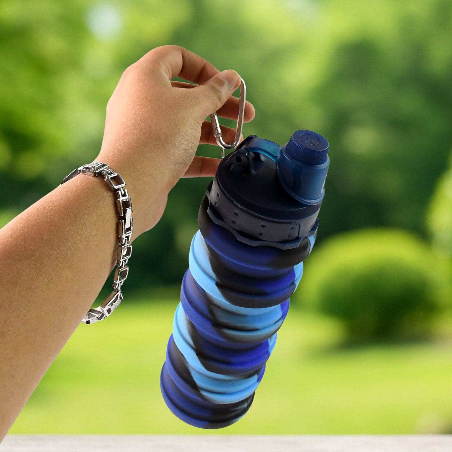 Silicone Foldable Water Bottle (1 Pc / 24 cm Foldable / 500 ML) thumbnail 3