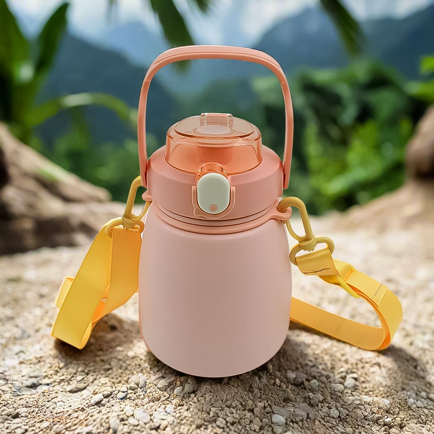 Stainless Steel Mug / Bottle Vacuum Insulated Cup with Handle & Strap (1000 ML) thumbnail 3
