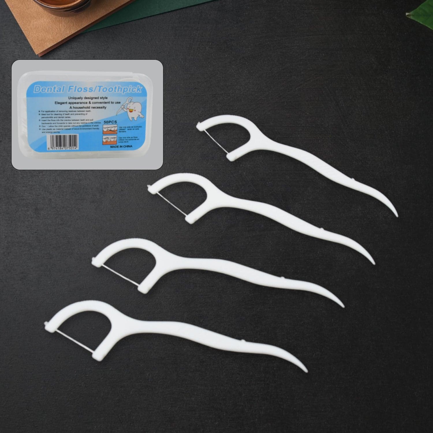 2 In 1 Tooth Picks Flosses / Sticks, Portable Toothpicks (50 Pc Set) thumbnail 1